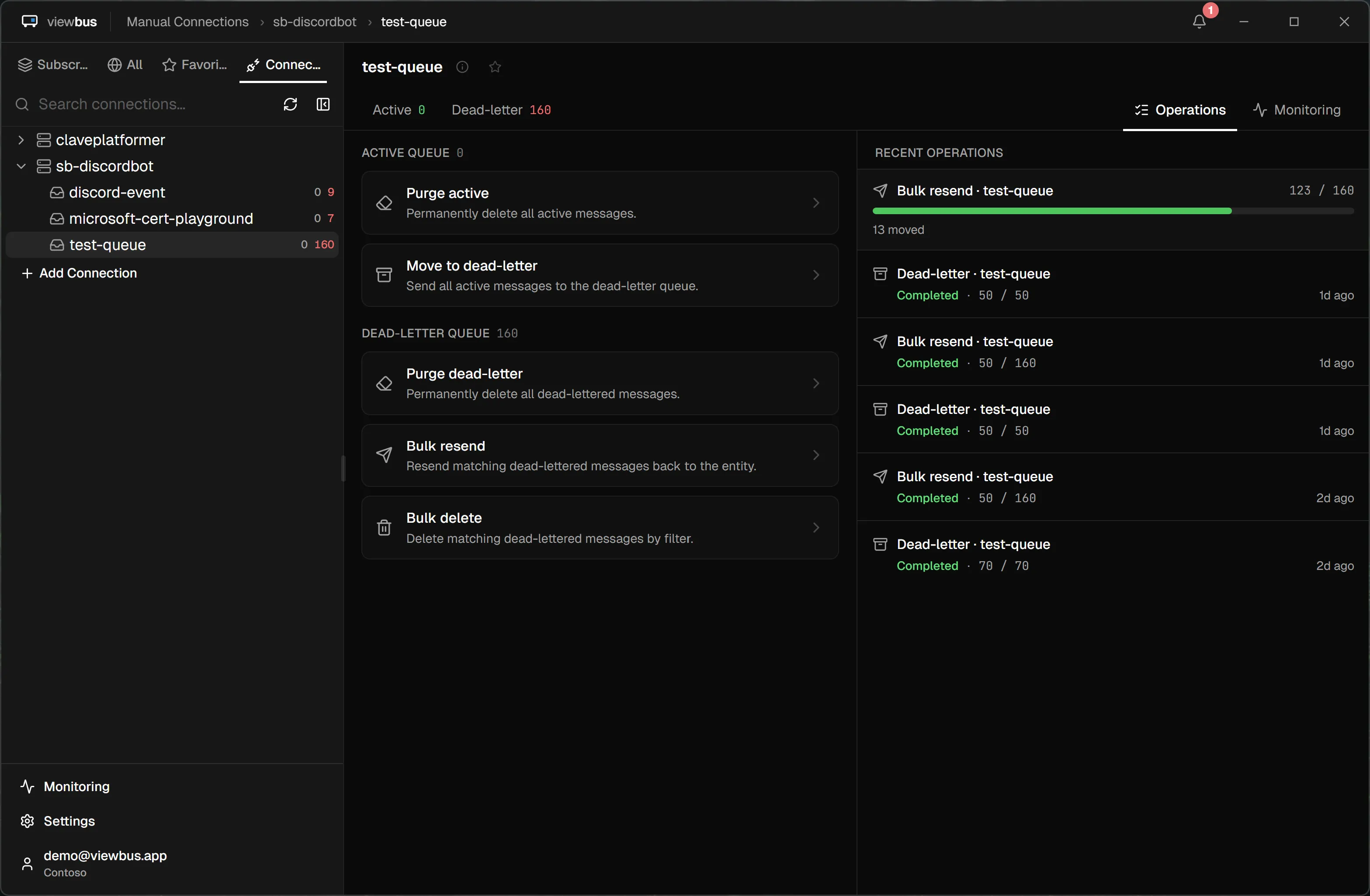 Run queue operations in bulk